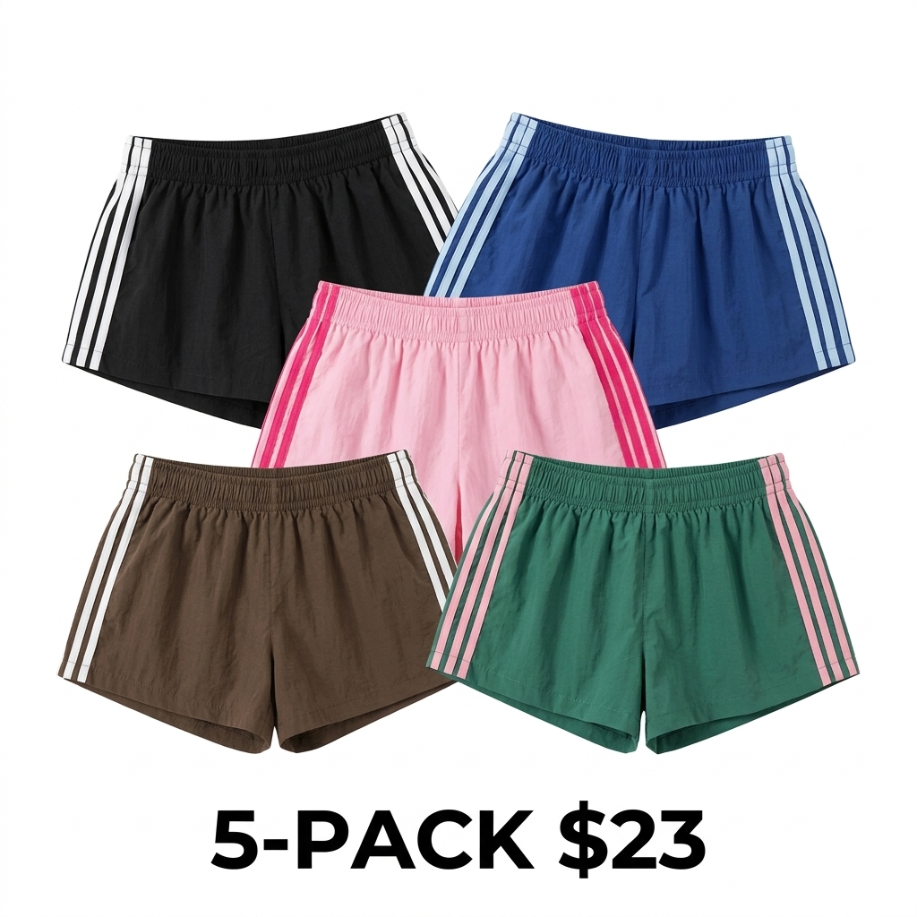 Unisex Side Stripe Deep Gym Shorts – Lightweight Quick-Dry Running Shorts