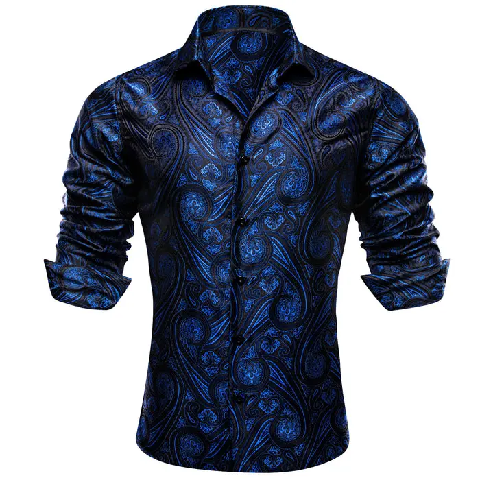 Men's Paisley Dress Shirt Long Sleeve