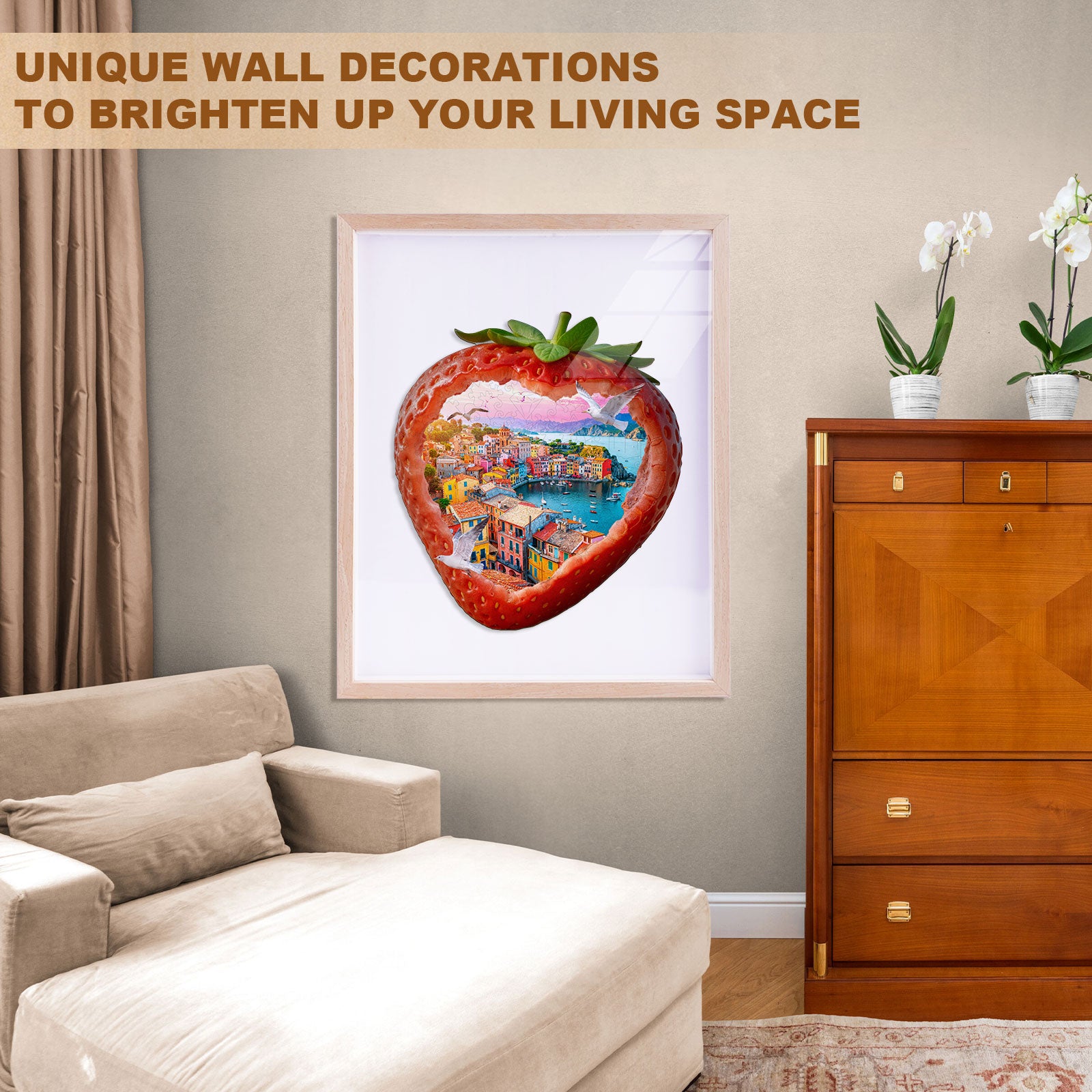 Strawberry Shoreline Wooden Jigsaw Puzzle