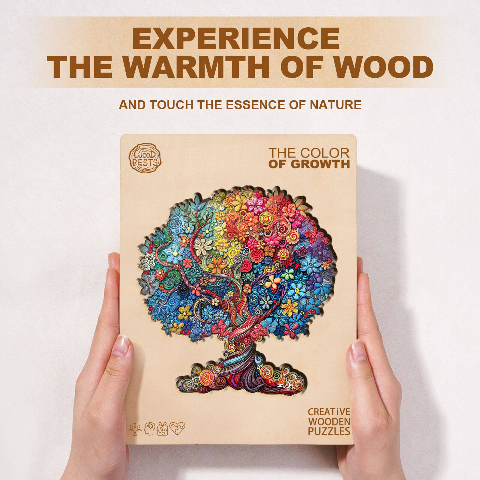 the color of growth Wooden Jigsaw Puzzle