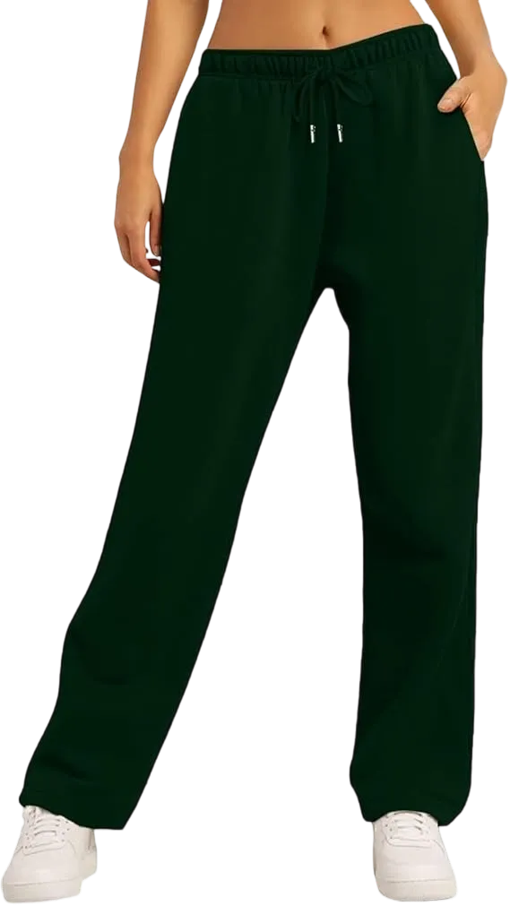 Women's Wide Leg Loose-Fit Fleece Sweatpants