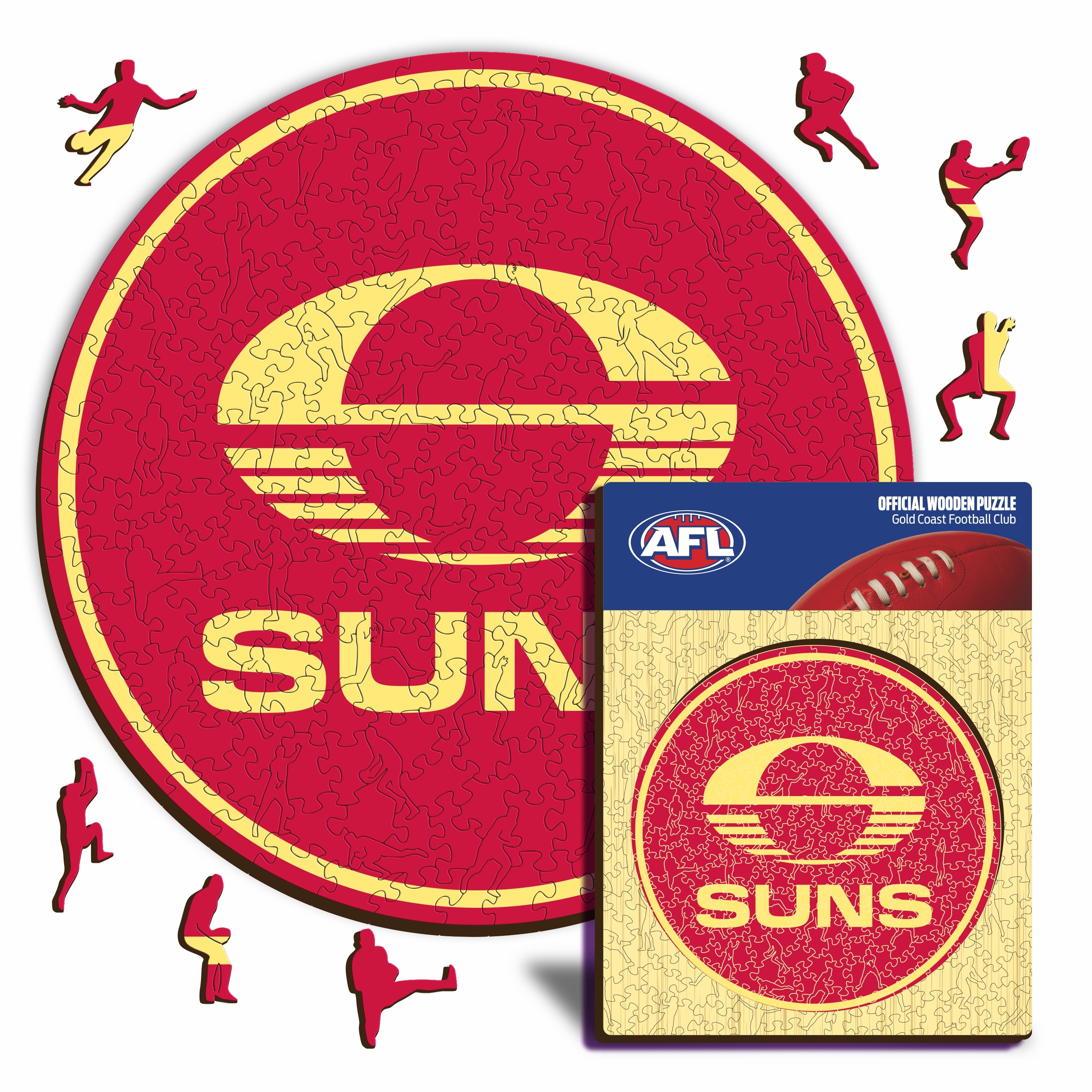 Gold Coast Suns FC Logo - Wooden Puzzle