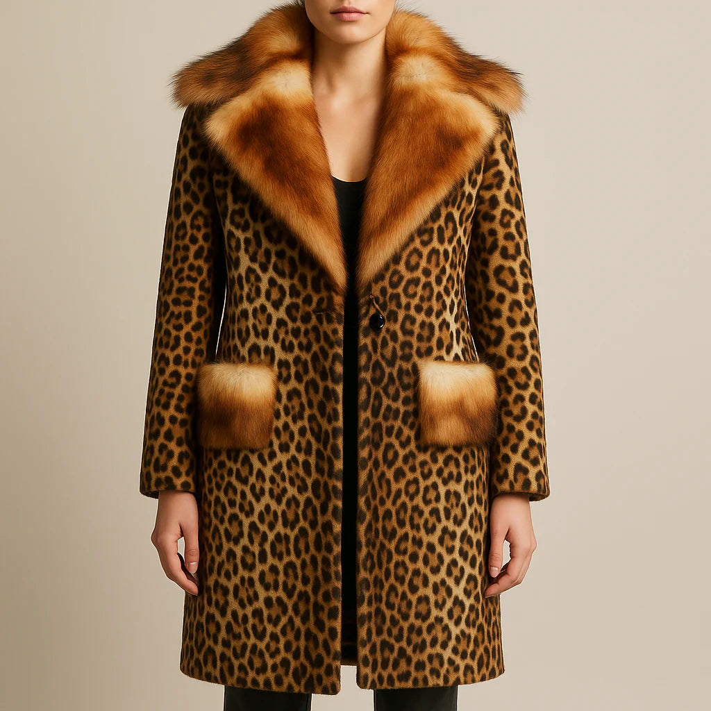 Regal Leopard Couture Coat