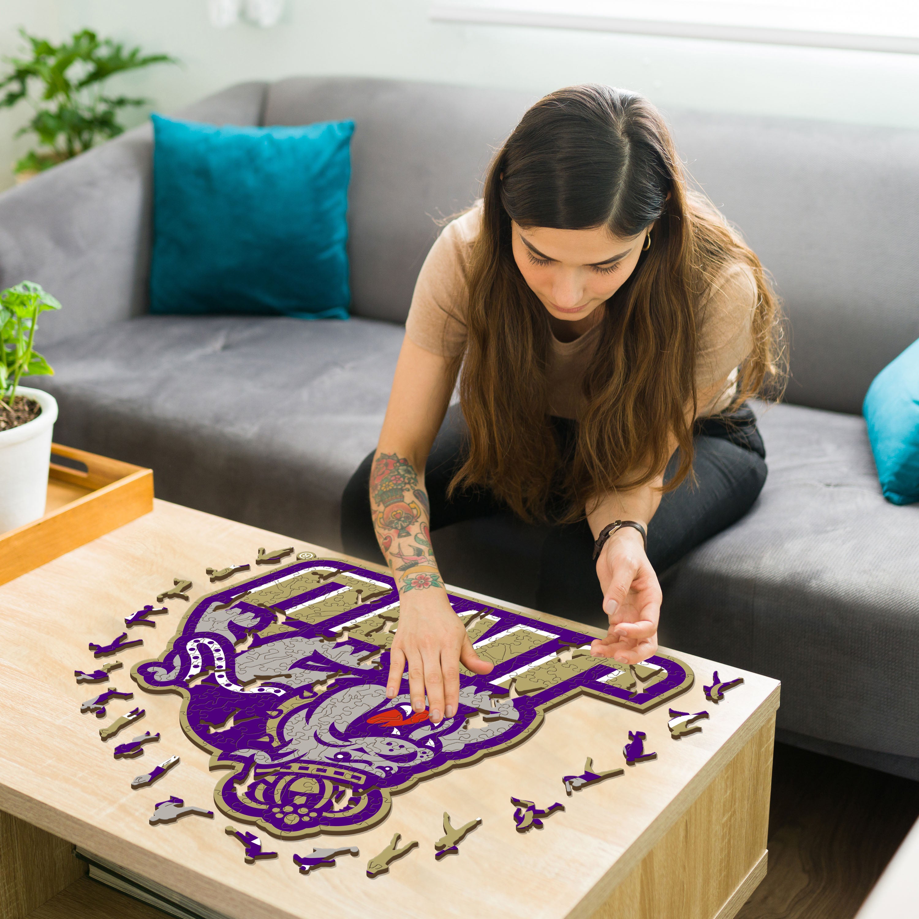 James Madison University Mascot - Wooden Puzzle