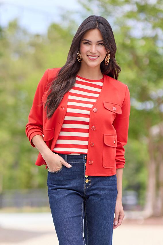 Red Ponte Blazer