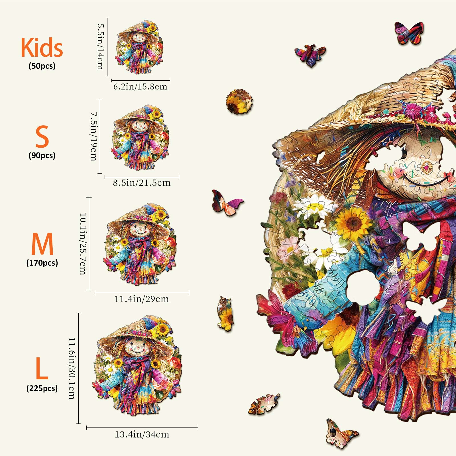 Straw Maiden Wooden Jigsaw Puzzle