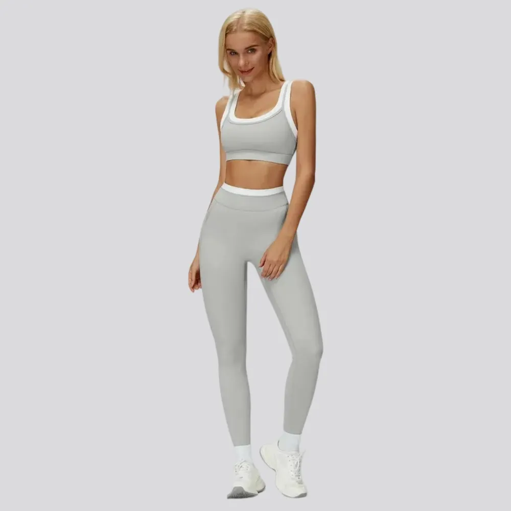 Women's Two-Piece Colorblock Yoga Set