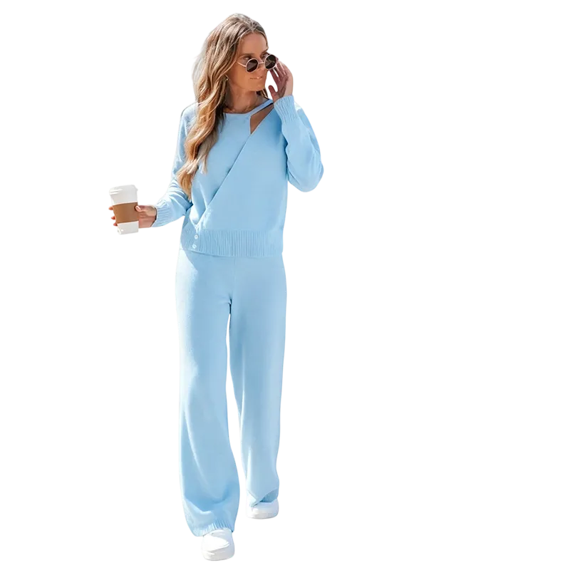 Women's Fashion Sweater and Trousers Two-Piece Set