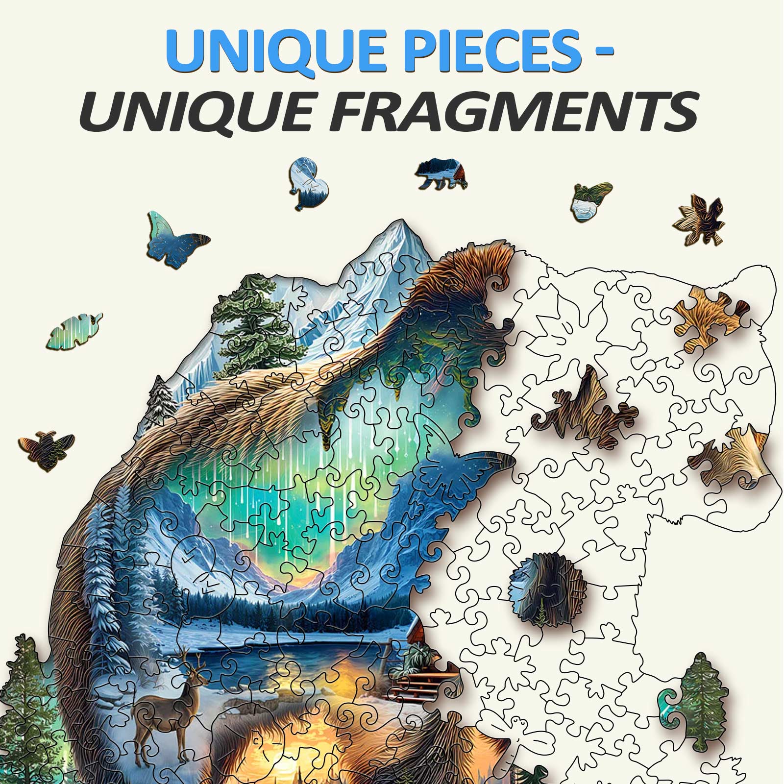 Aurora Bear Wooden Jigsaw Puzzle