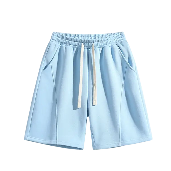 Men's Solid-Color  Cotton Pocket Shorts — Lightweight and Breathable