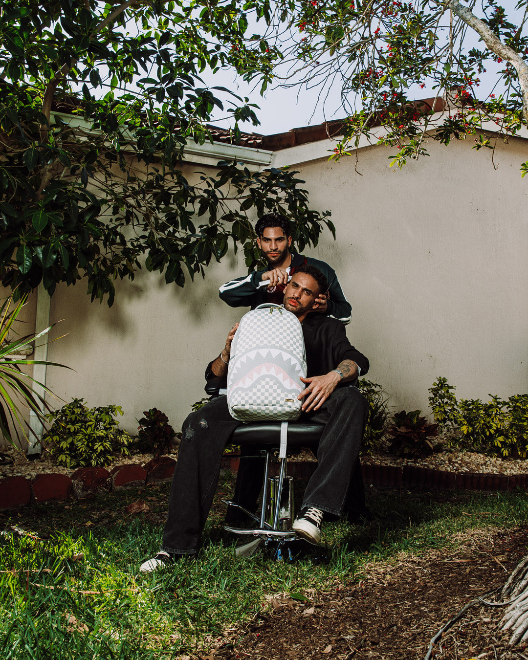 KNIT SHARKS IN PARIS IN CREAM DLX BACKPACK