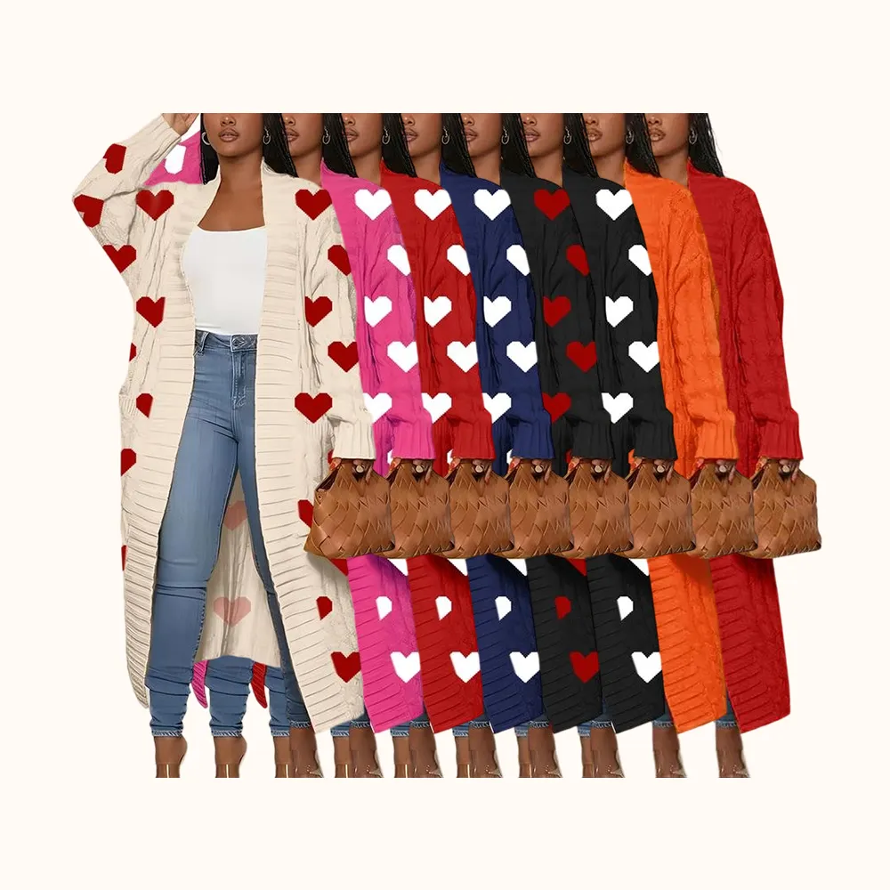 Women's Solid Color Textured Drop Shoulder Pocket Longline Cardigan