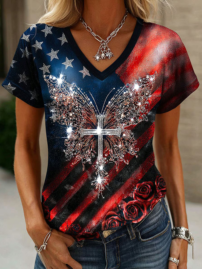 Women's Retro American 250th Anniversary Short-Sleeve T-Shirt