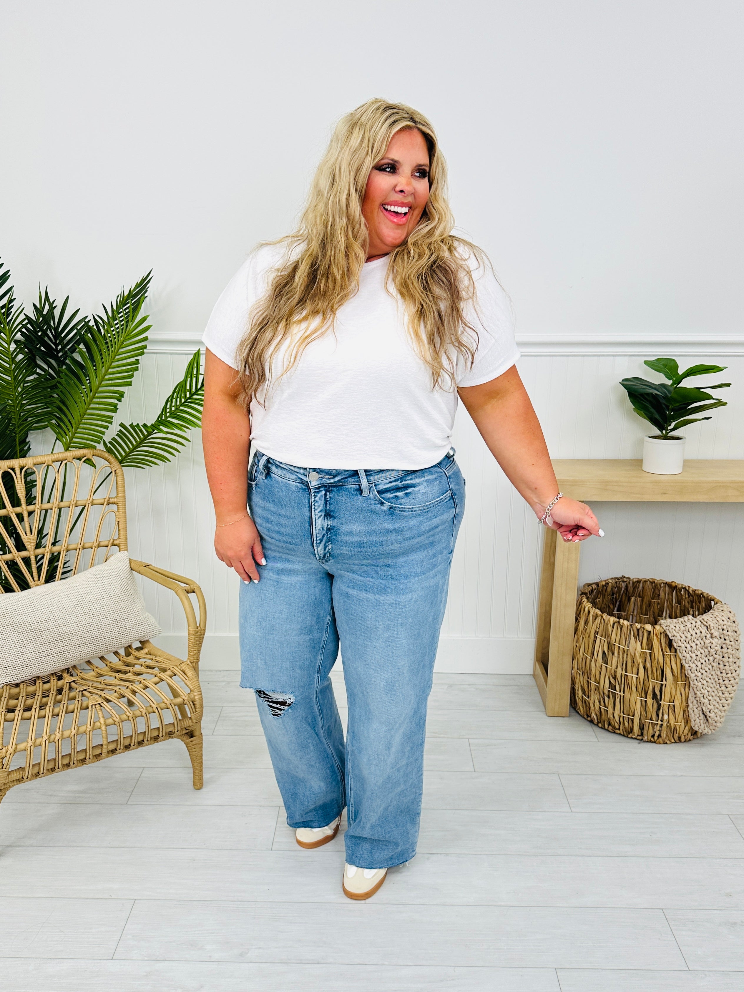 The Bee's Knees Tummy Control Wide Leg Jeans
