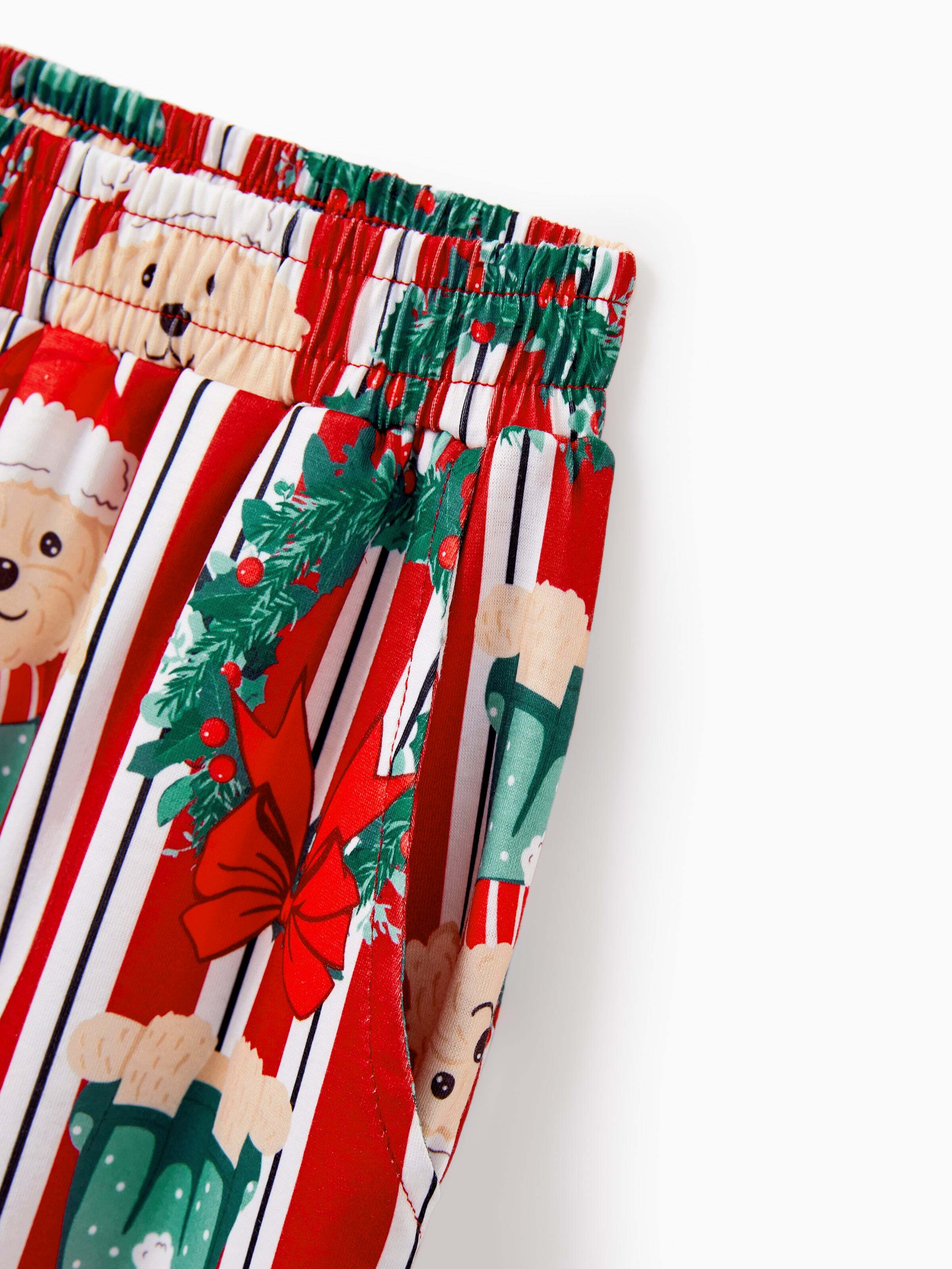 Christmas Matching Family Pajamas Set Christmas Doggy Print Red PJS Red