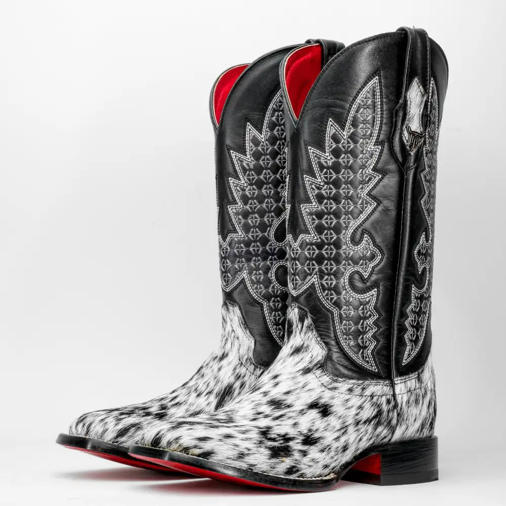 Genuine Cowhide Boots - Square Toe