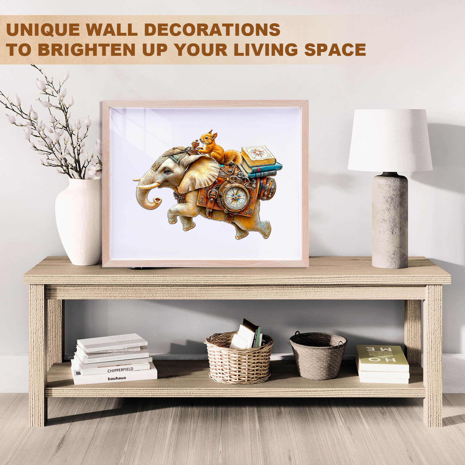 adventurous elephant-2 Wooden Jigsaw Puzzle