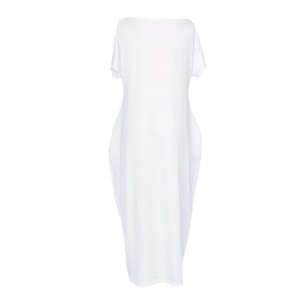 Women's Solid Color Batwing Sleeve Lounge Dress