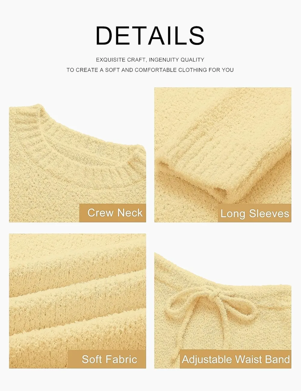 Womens Pajama Sets 2025 Fall Lounge Sweater Set