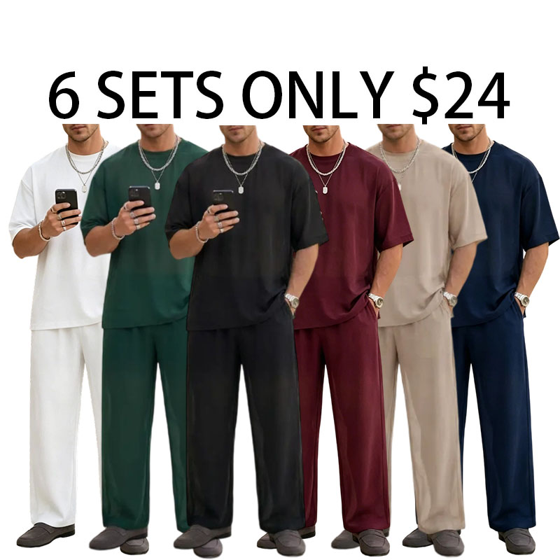 Men's Spring/Summer Minimalist Oversize Sheer Set Cool Breathable Chiffon