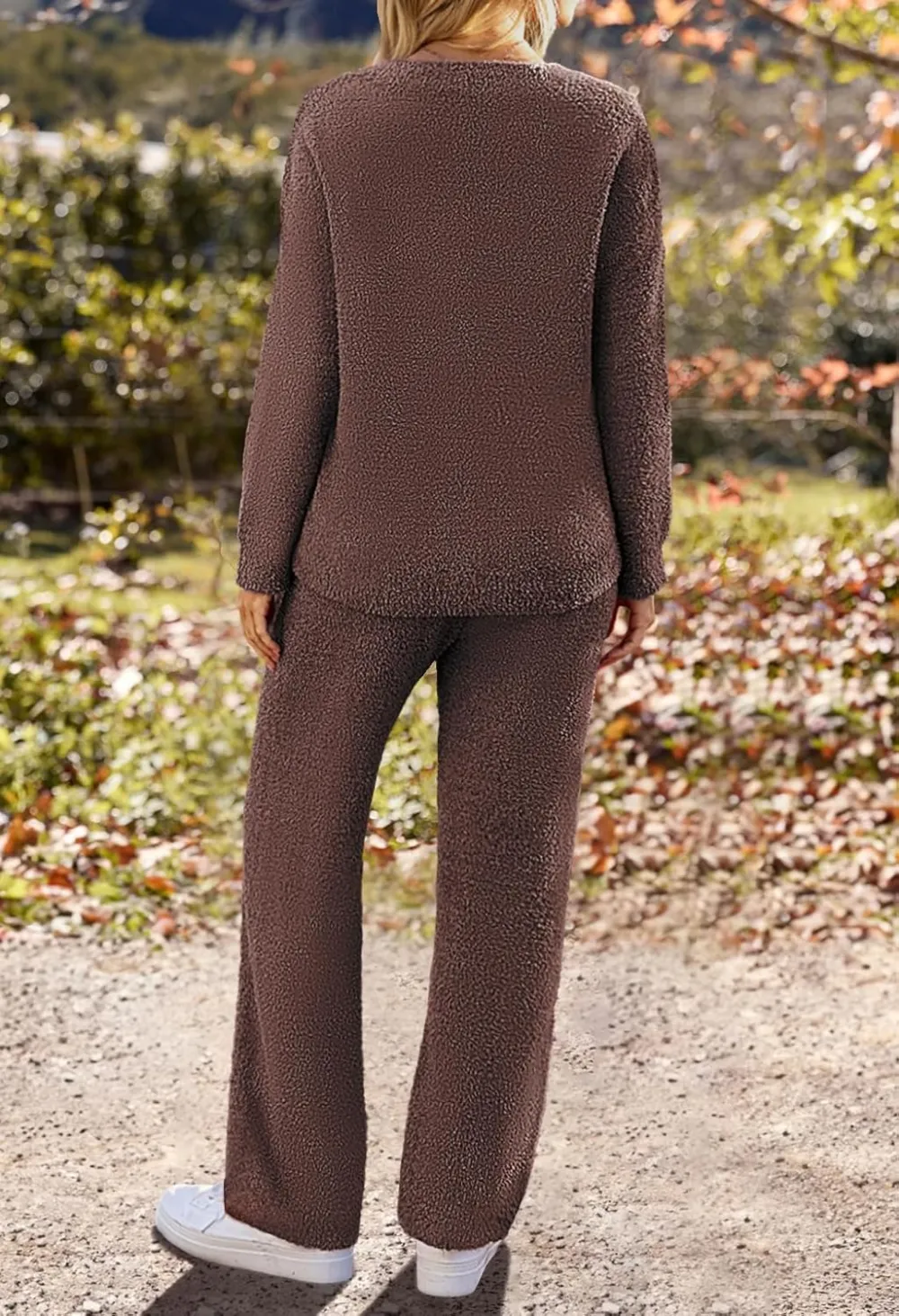 Women's Lounge Sets 2025 Fall Fashion 2 Piece Outfits Sweater Pajama Set