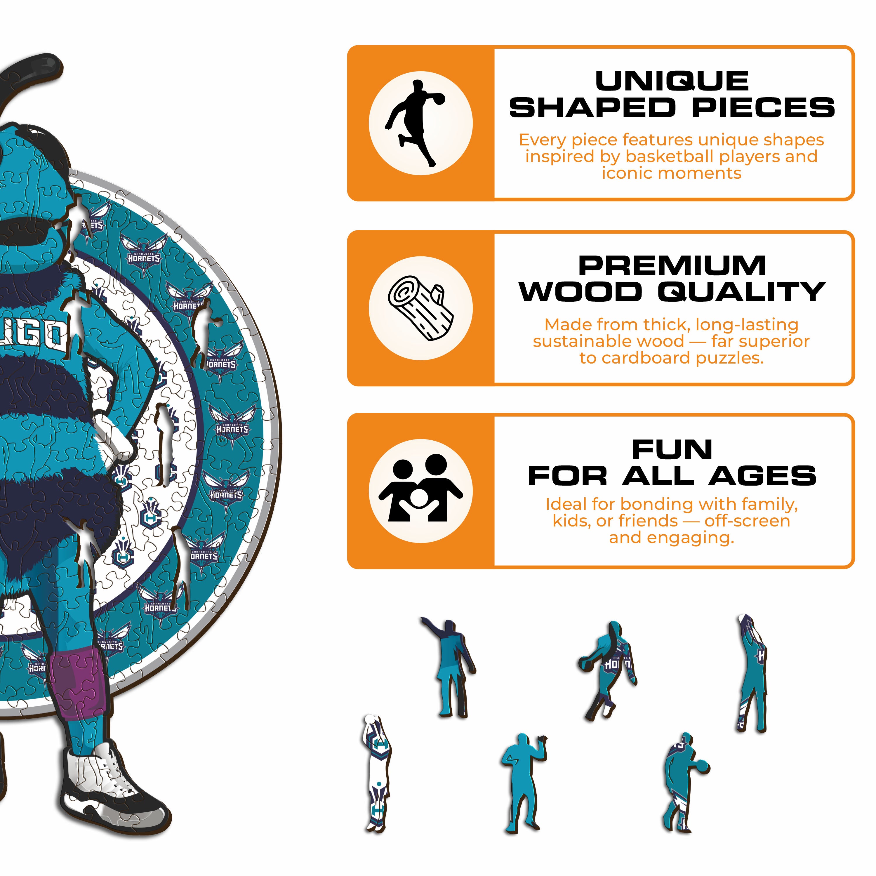 Charlotte Hornets™ Mascot - Wooden Puzzle