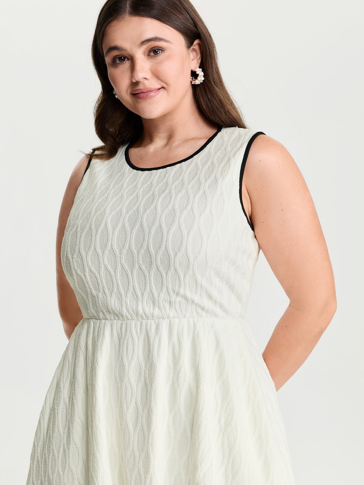 Stretchy Color Contrast Edge Mini Dress