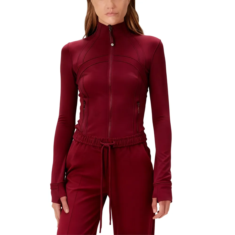Women's Cropped Zip-Up 2-Piece Set