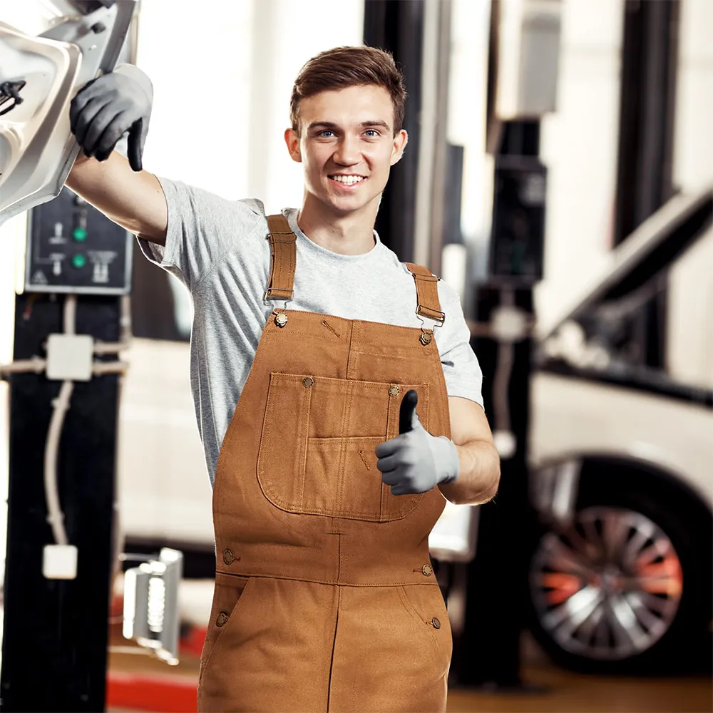Men's Denim Bib Overalls, Men's Overalls Workwear with Adjustable Straps and Convenient Tool Pockets