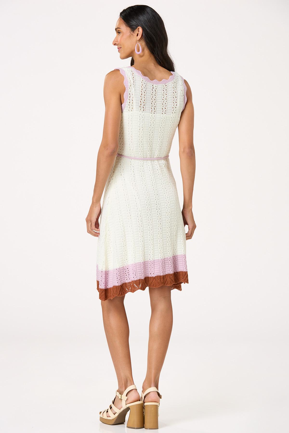 Colorblock Crochet Dress