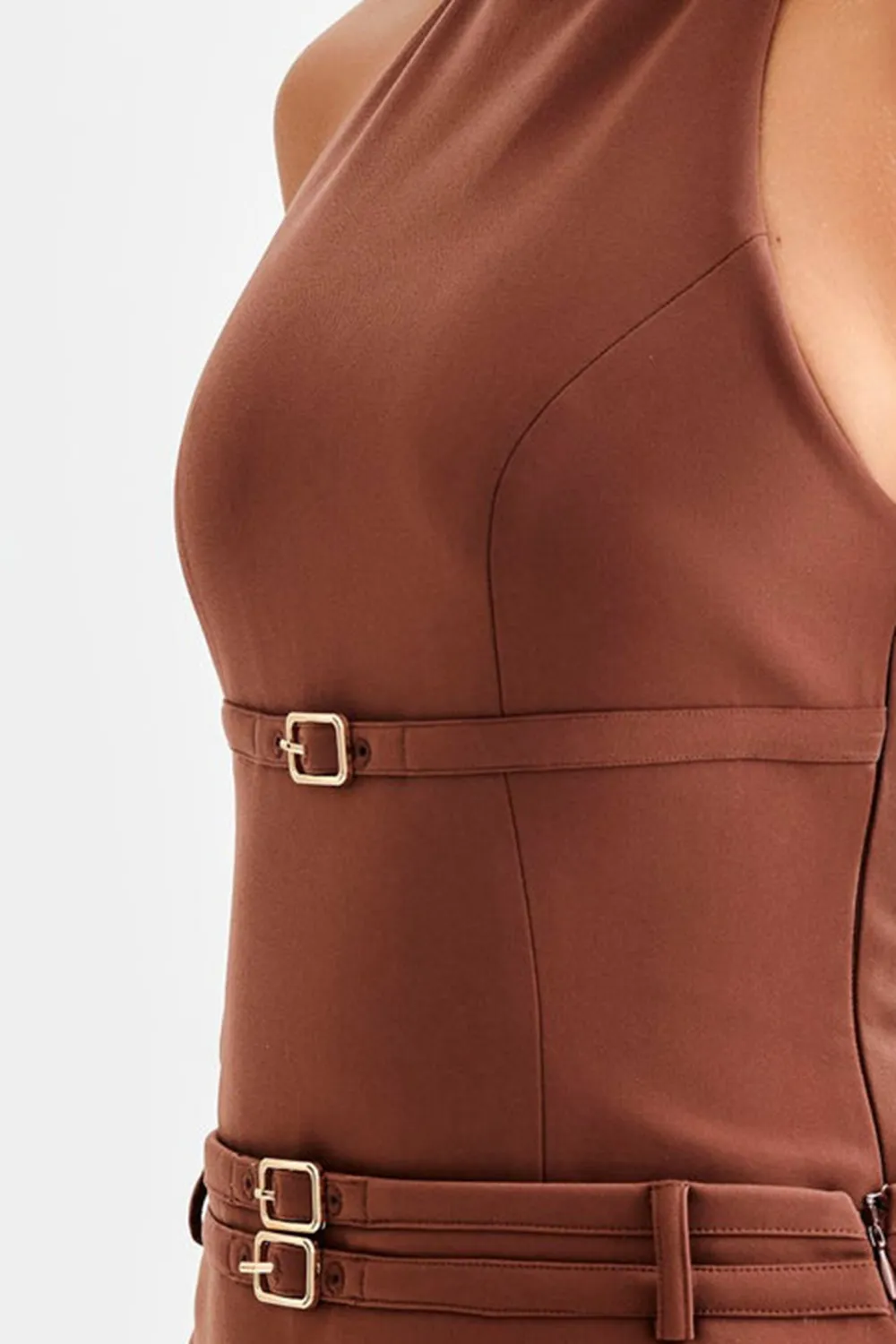 Suiting Halter Top With Buckle