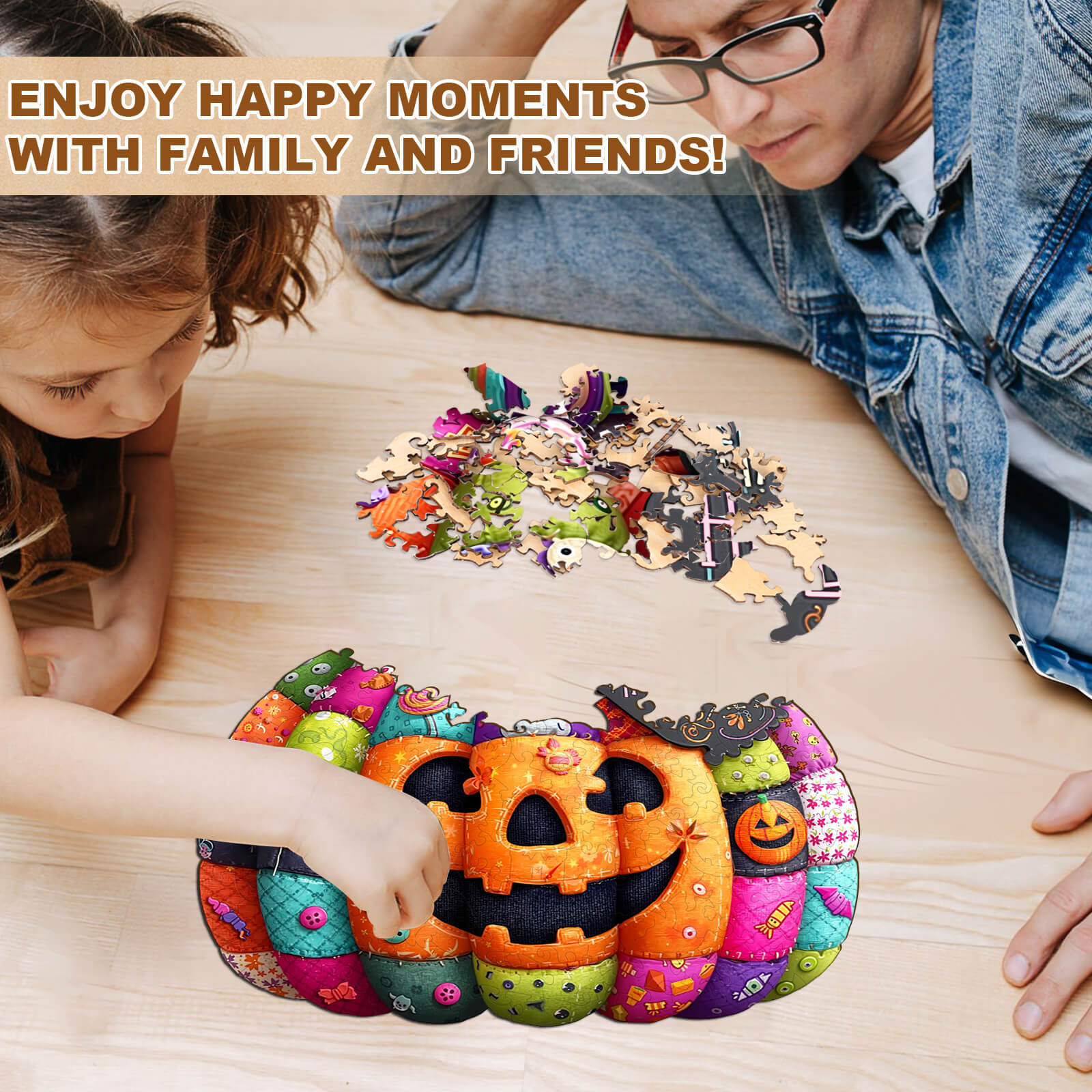 Halloween Pumpkin Gift Pack Wooden Jigsaw Puzzle