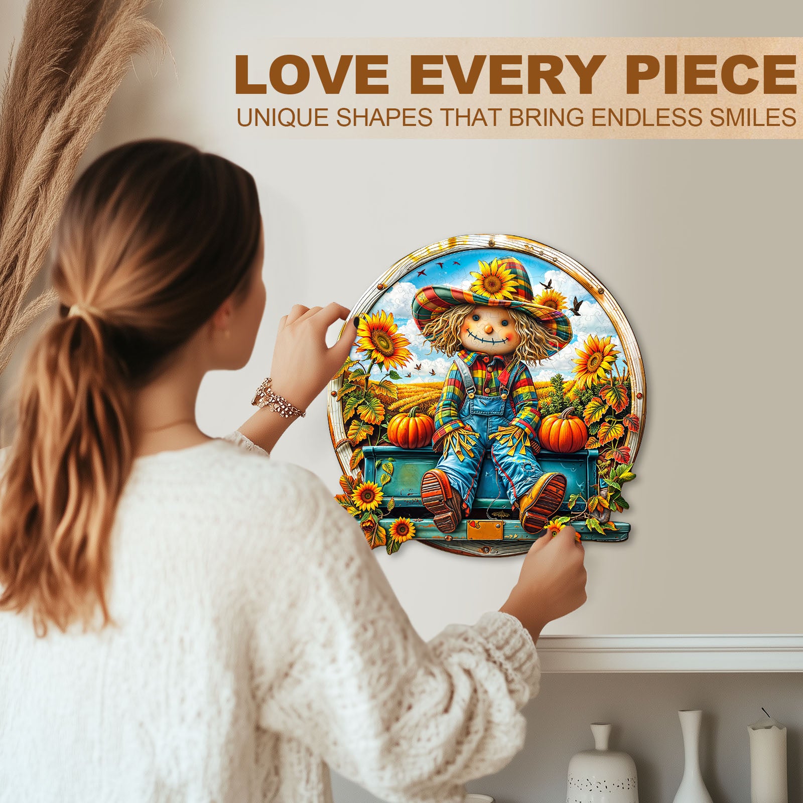 Sunflower Patch Pal Wooden Jigsaw Puzzle