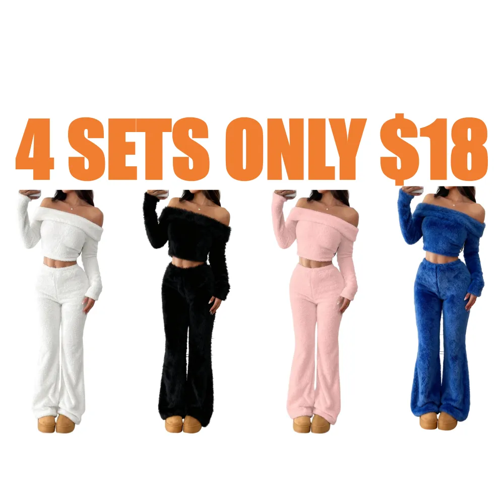 women's soft plush suit sets