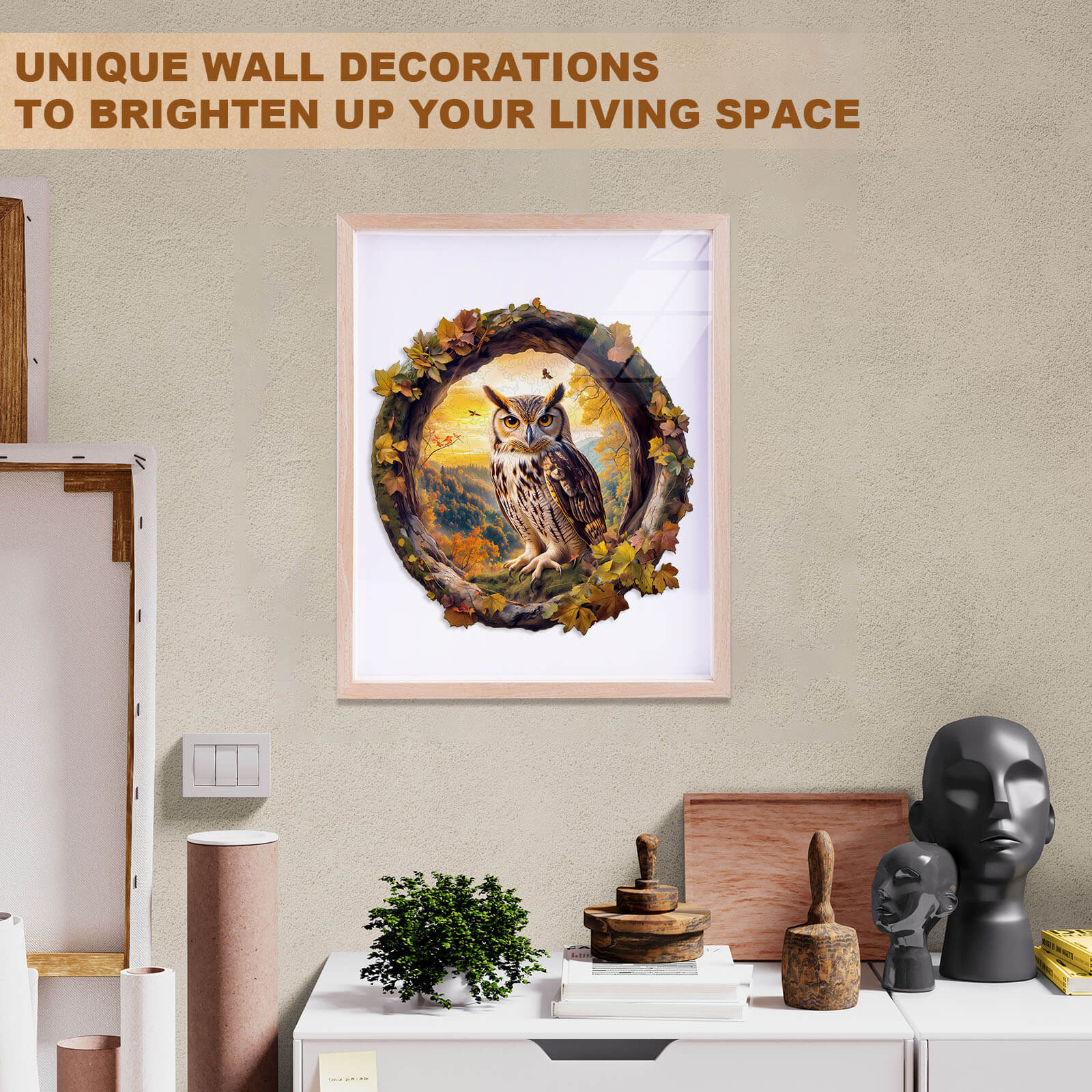 Autumn Owl Wooden Jigsaw Puzzle