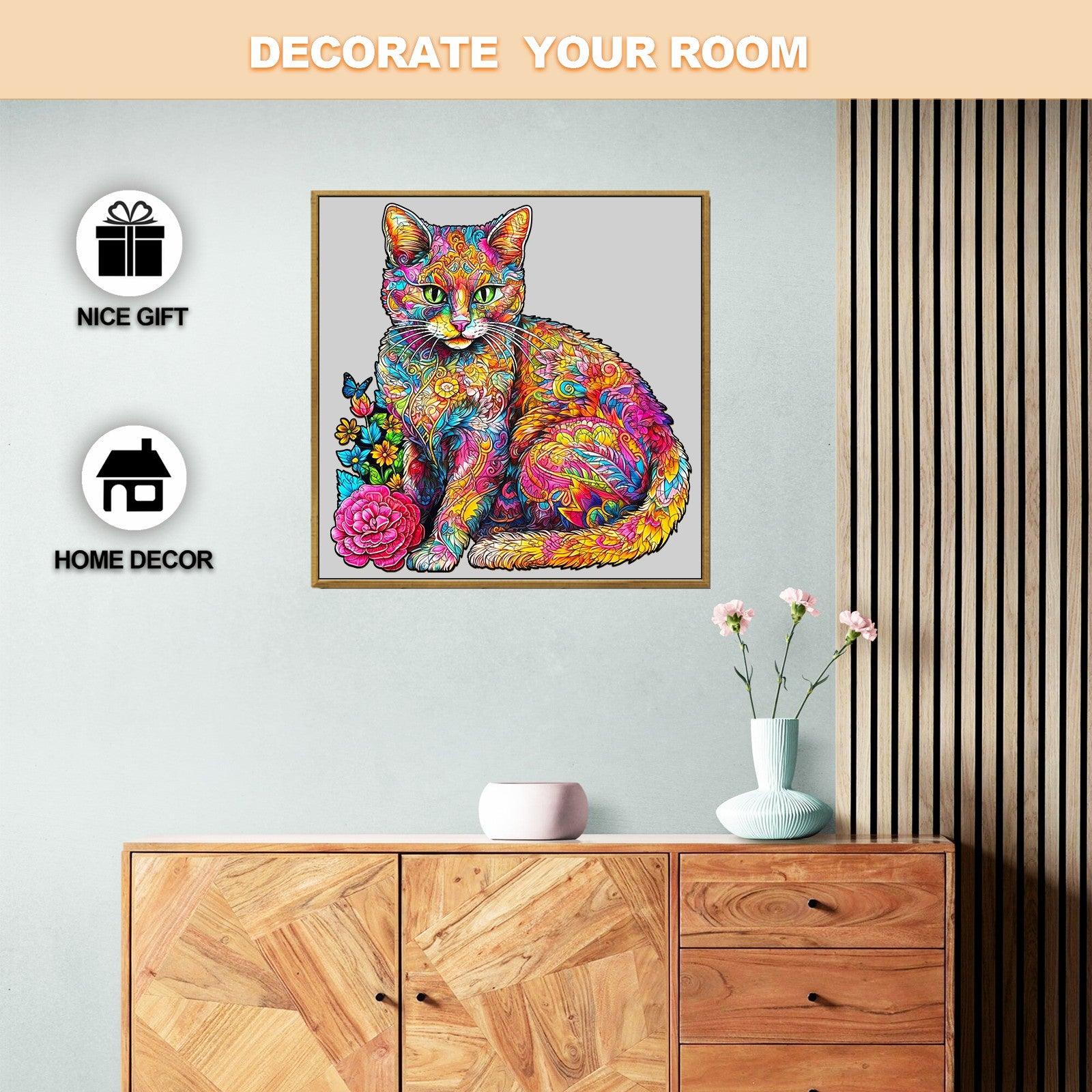 Naughty Cat Wooden Jigsaw Puzzle