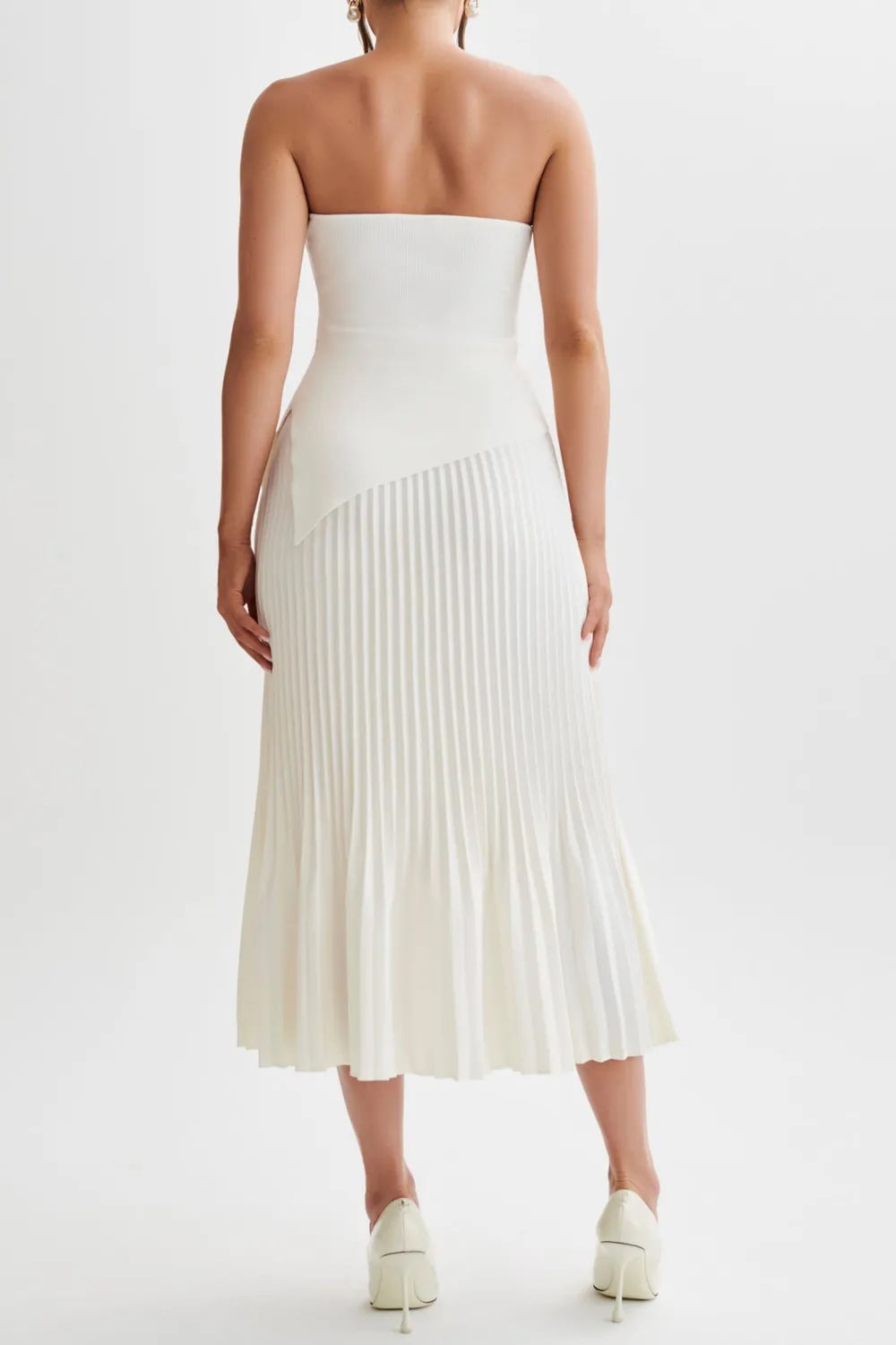 Asymmetrical Strapless Knit Top