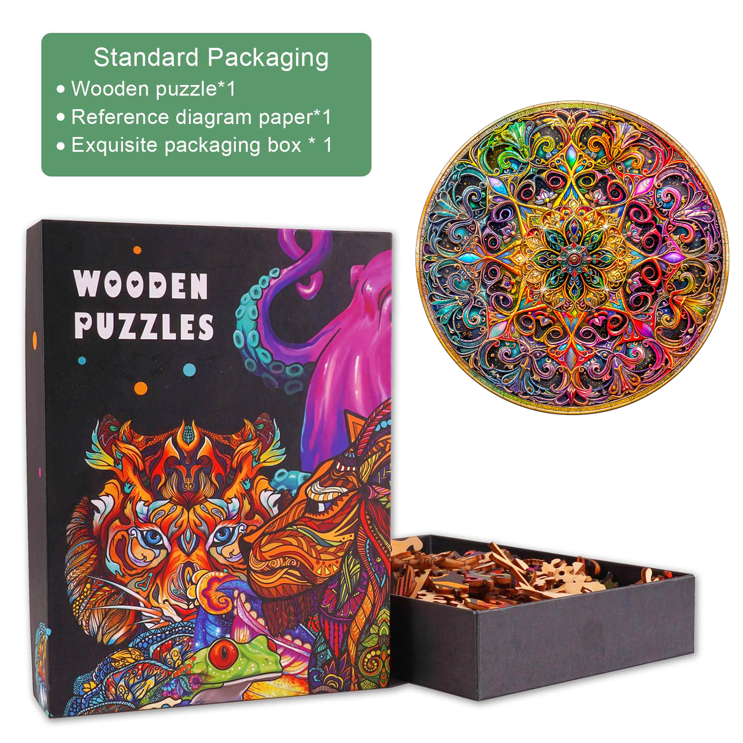 Mandala Dreamland Wooden Jigsaw Puzzle