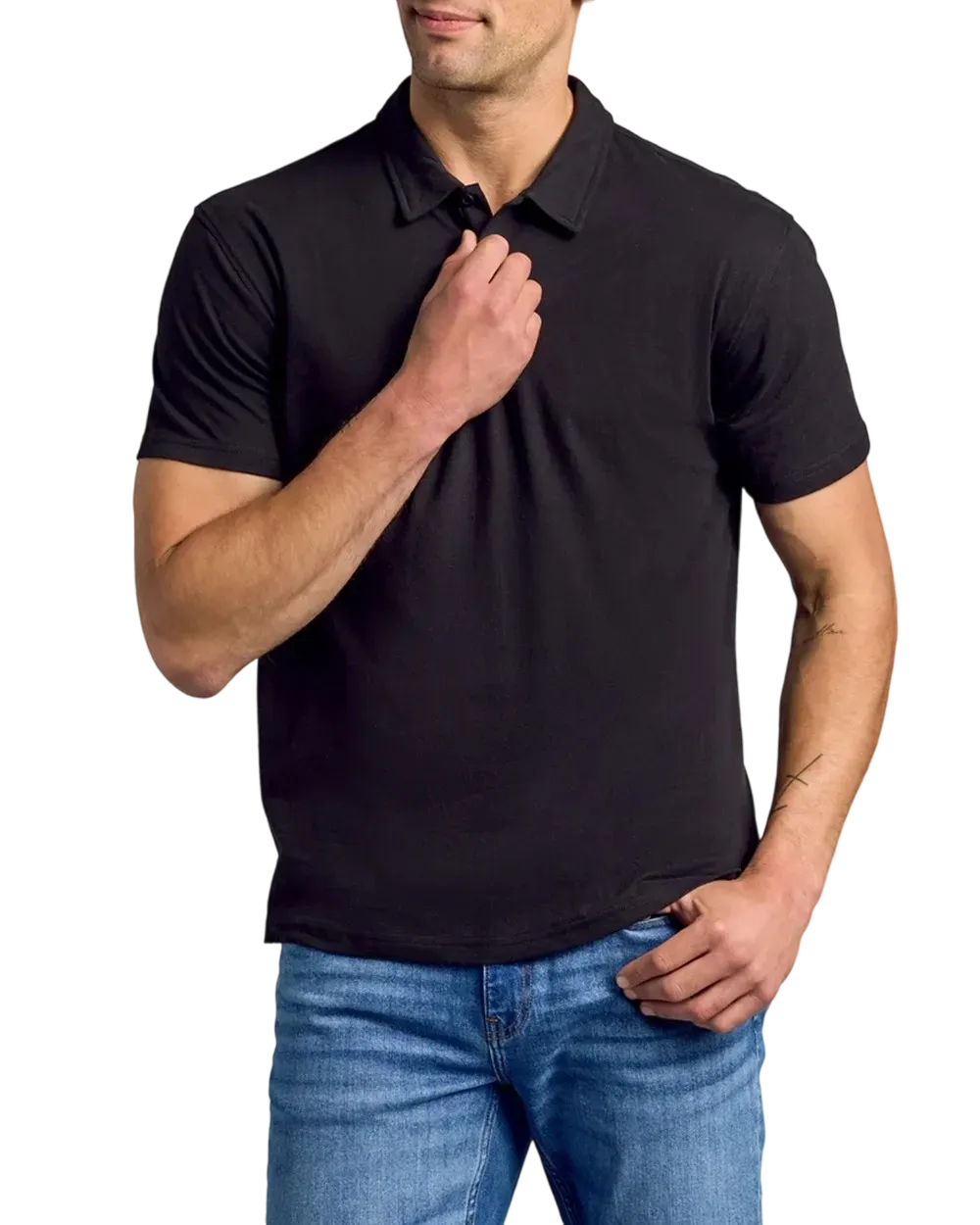 LA Men'S Casual Business POLO Shirt, Breathable Pique Fabric,Classic Polo