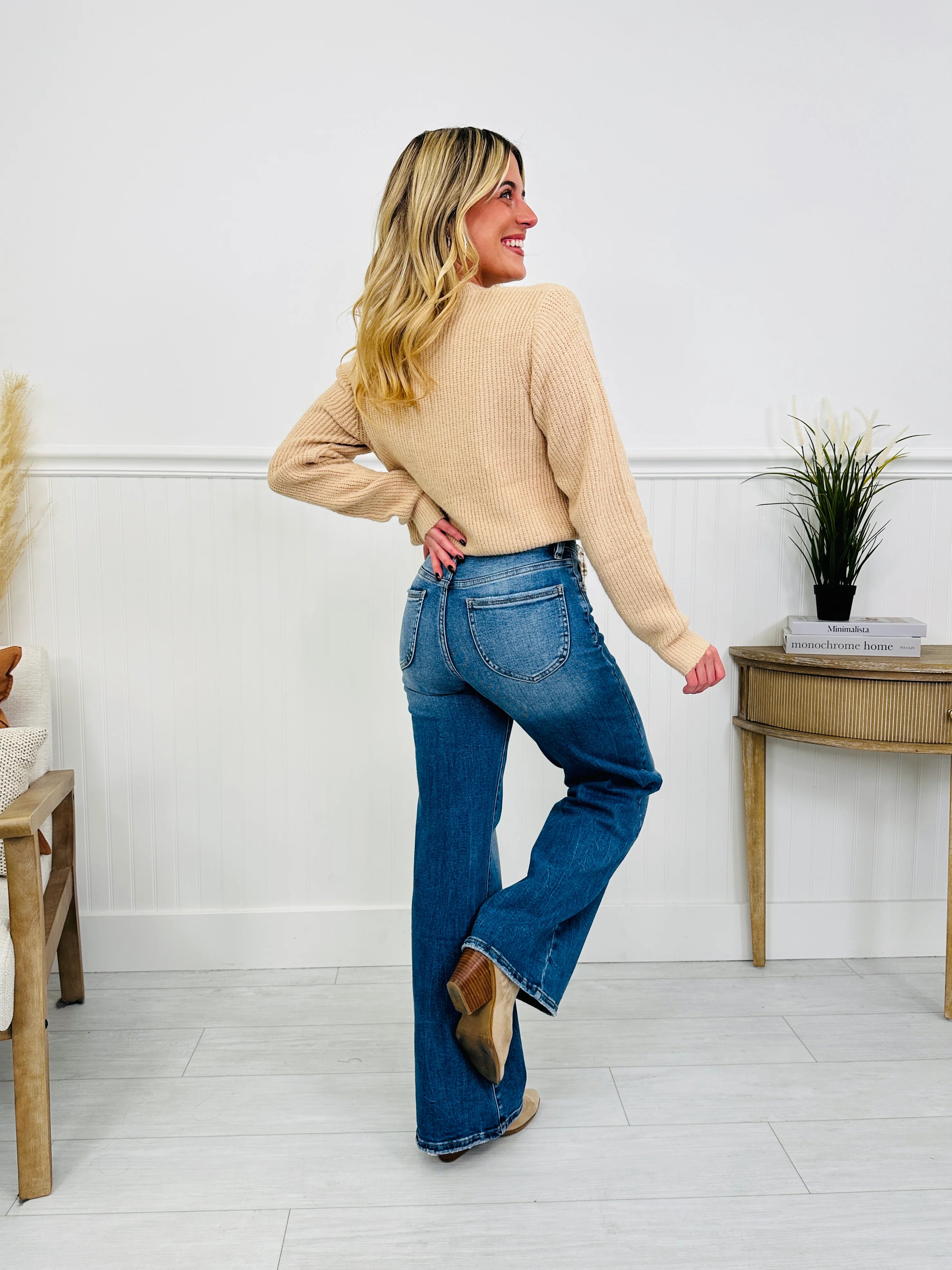 Just Four You Tummy Control Wide Leg Jeans in Four Inseams