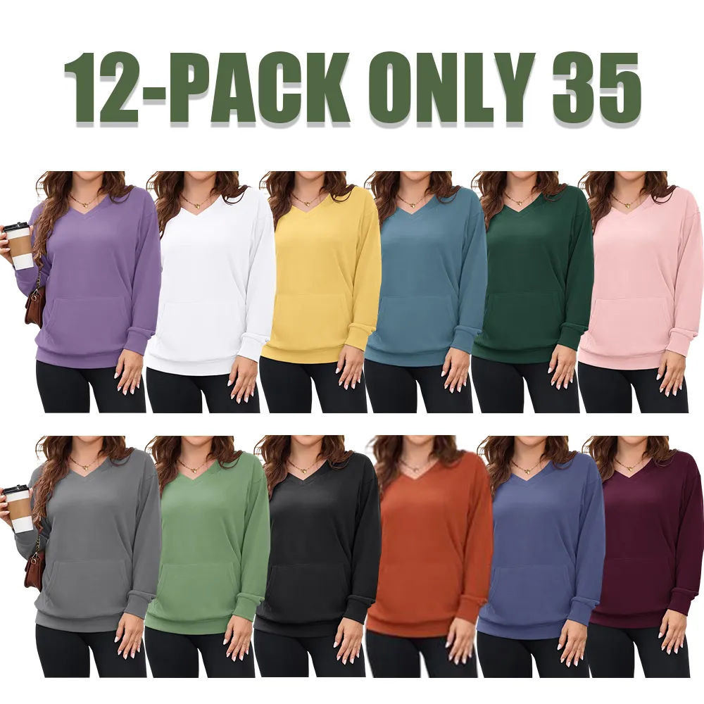 Women's Hoodless V-neck Sweatshirt