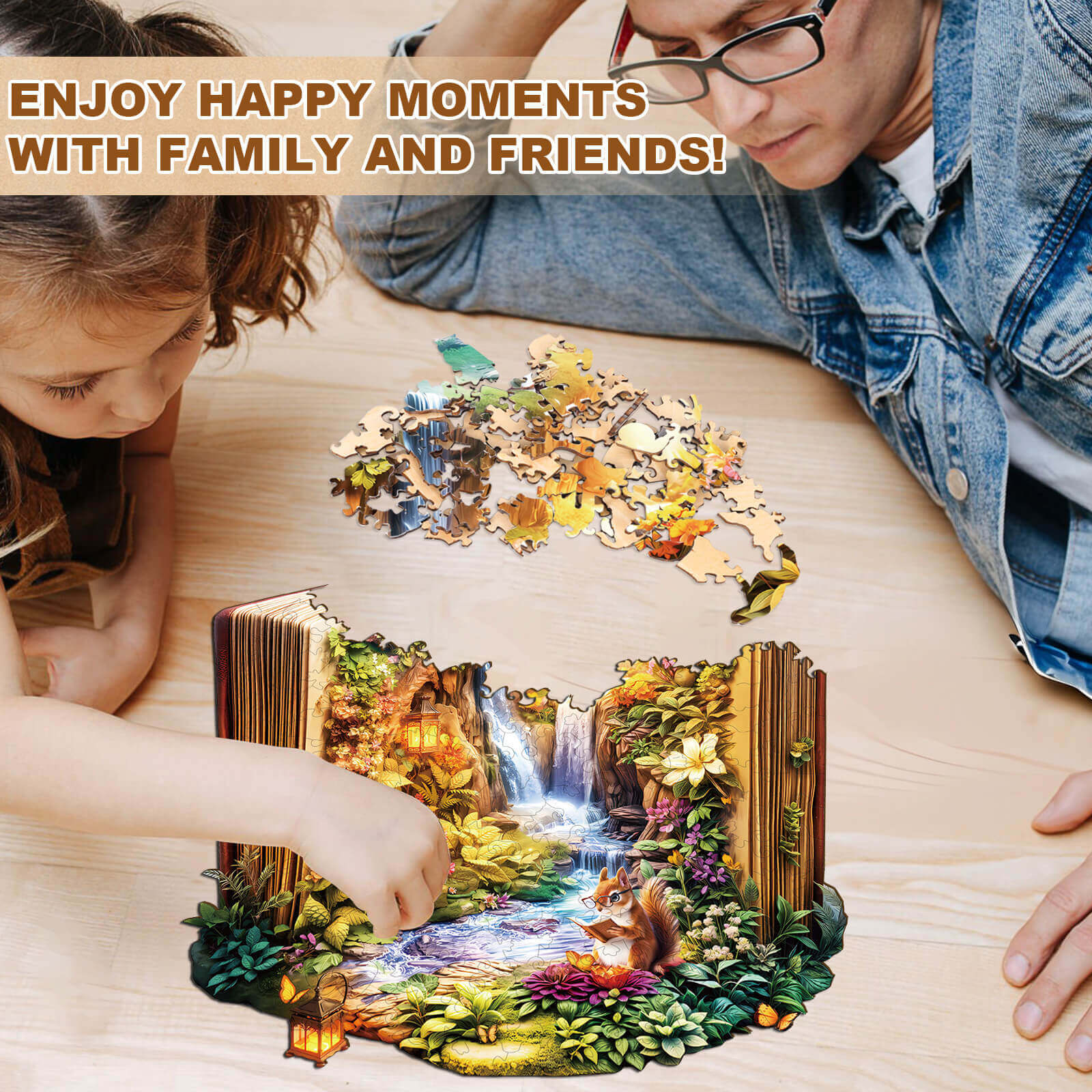 Landscape in the book Wooden Jigsaw Puzzle