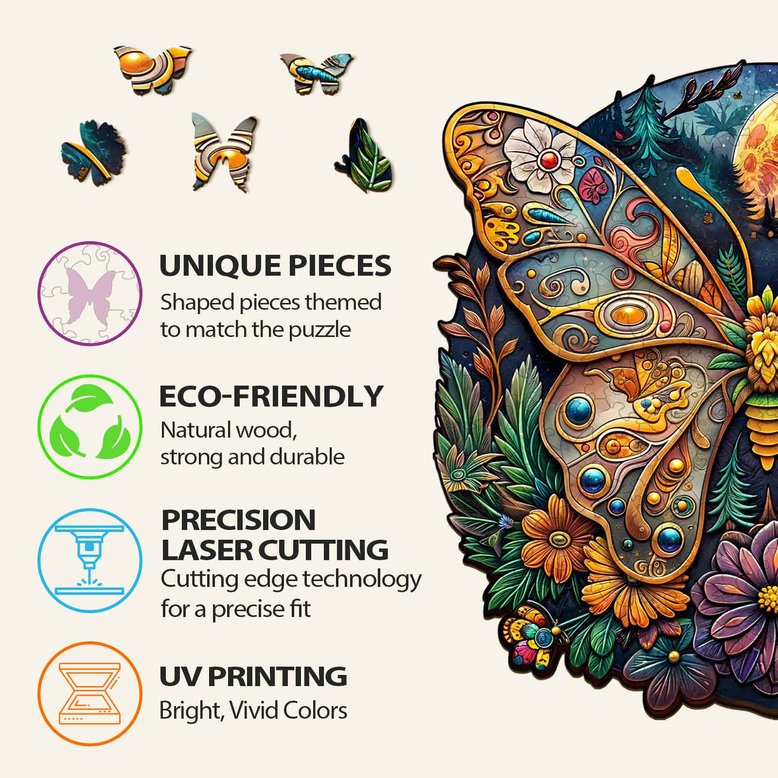 Ancient Butterfly-1 Wooden Jigsaw Puzzle