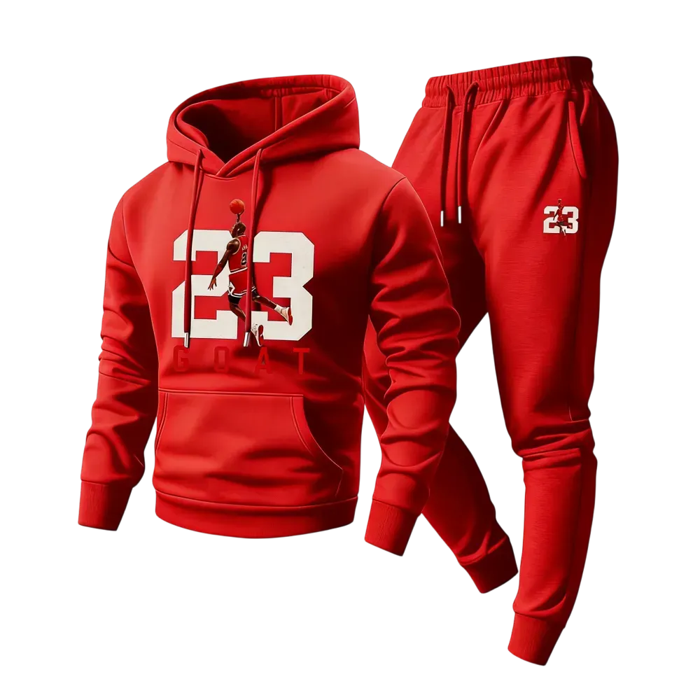 🔥Last day promotion Men's Minimalist Goat-Print Tracksuit Hoodie & Sweatpants Set