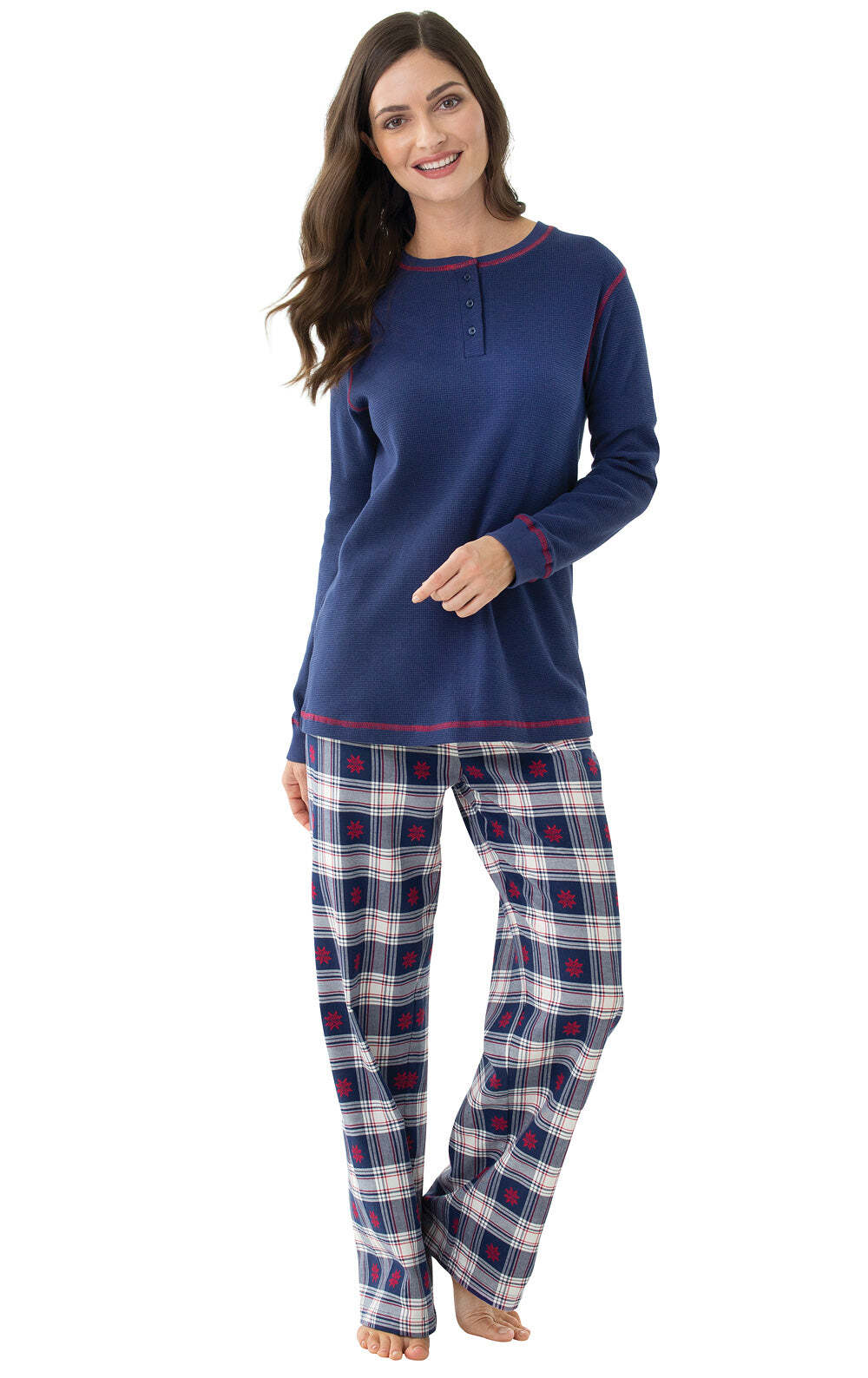 Snowfall Plaid Flannel Matching Family Pajamas