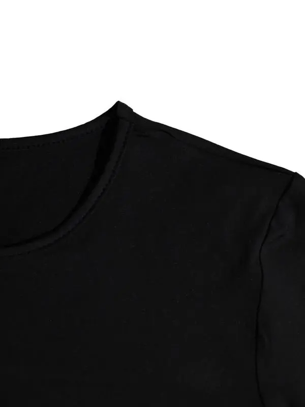 Women's Slim-Fitting Top & Wide-Leg Patchwork Ruffle Pants Set