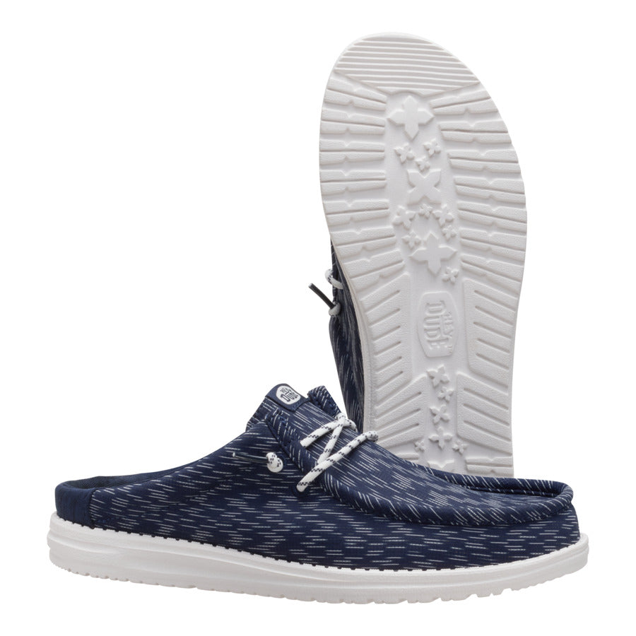 Wally Slip Jersey Jacquard - Navy Blazer/White