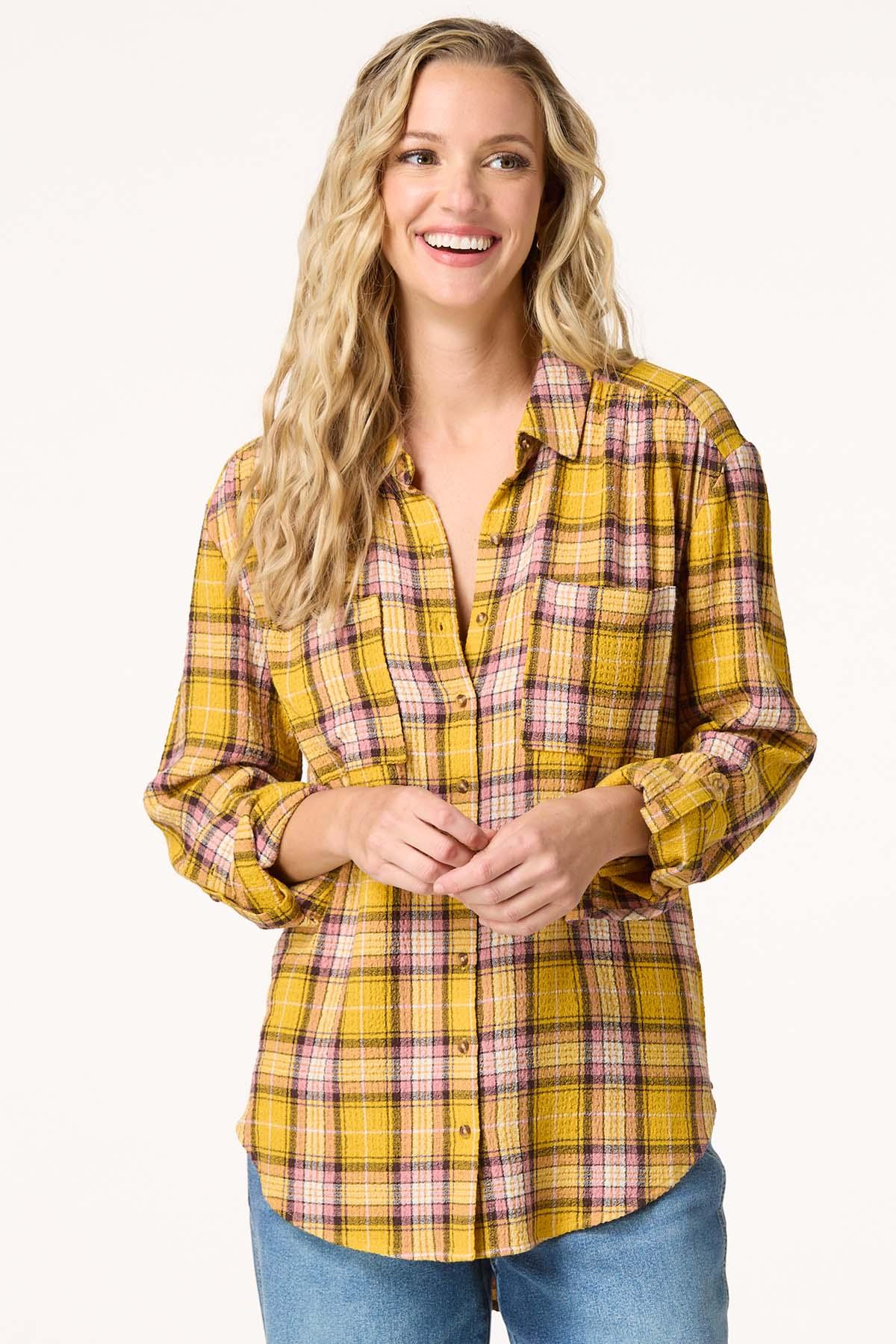 Textured Plaid Tunic