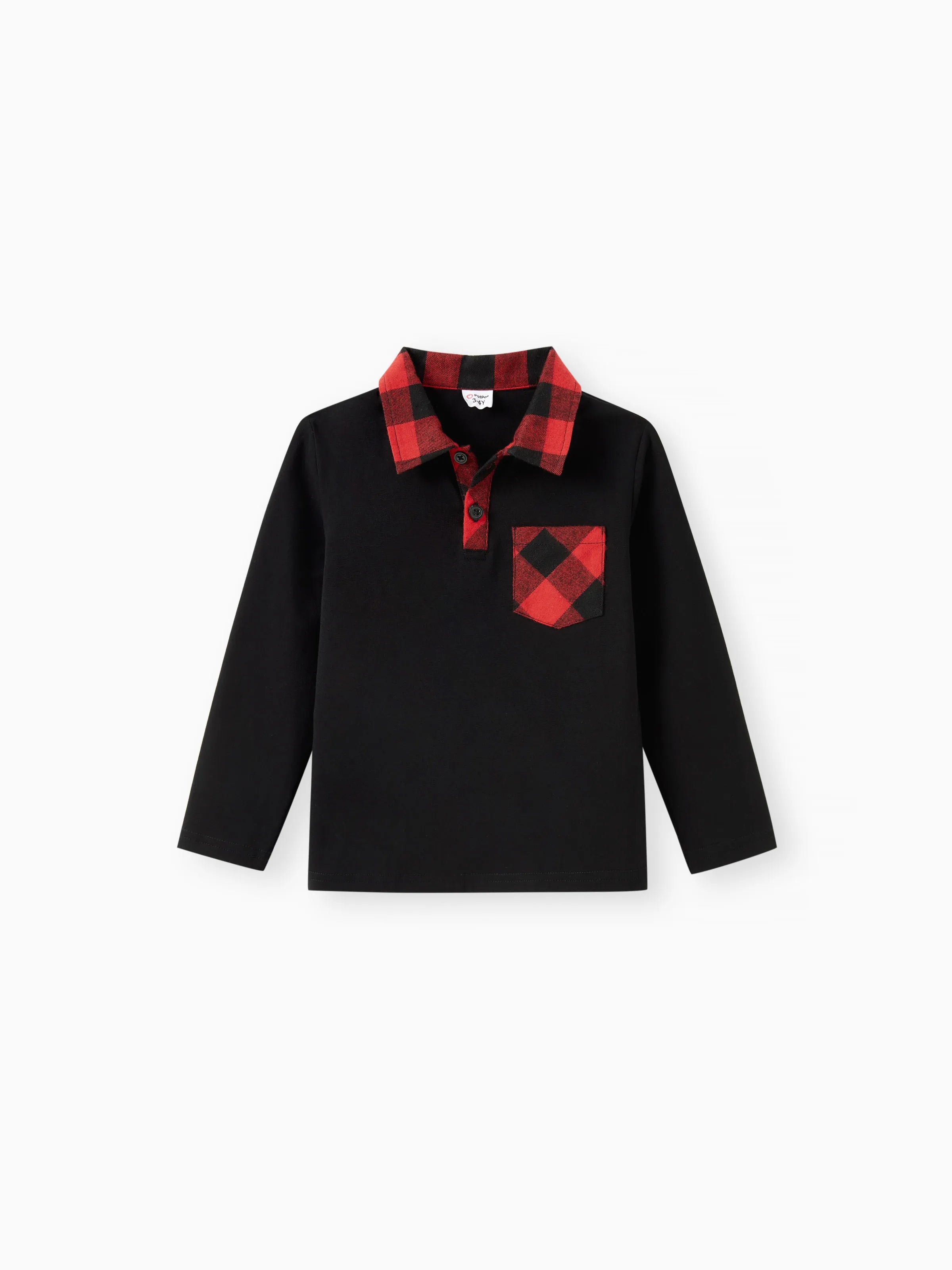 Matching Family Outfits Black and Red Plaid Co-ord Sets Hi-Low Flowy Hemline redblack