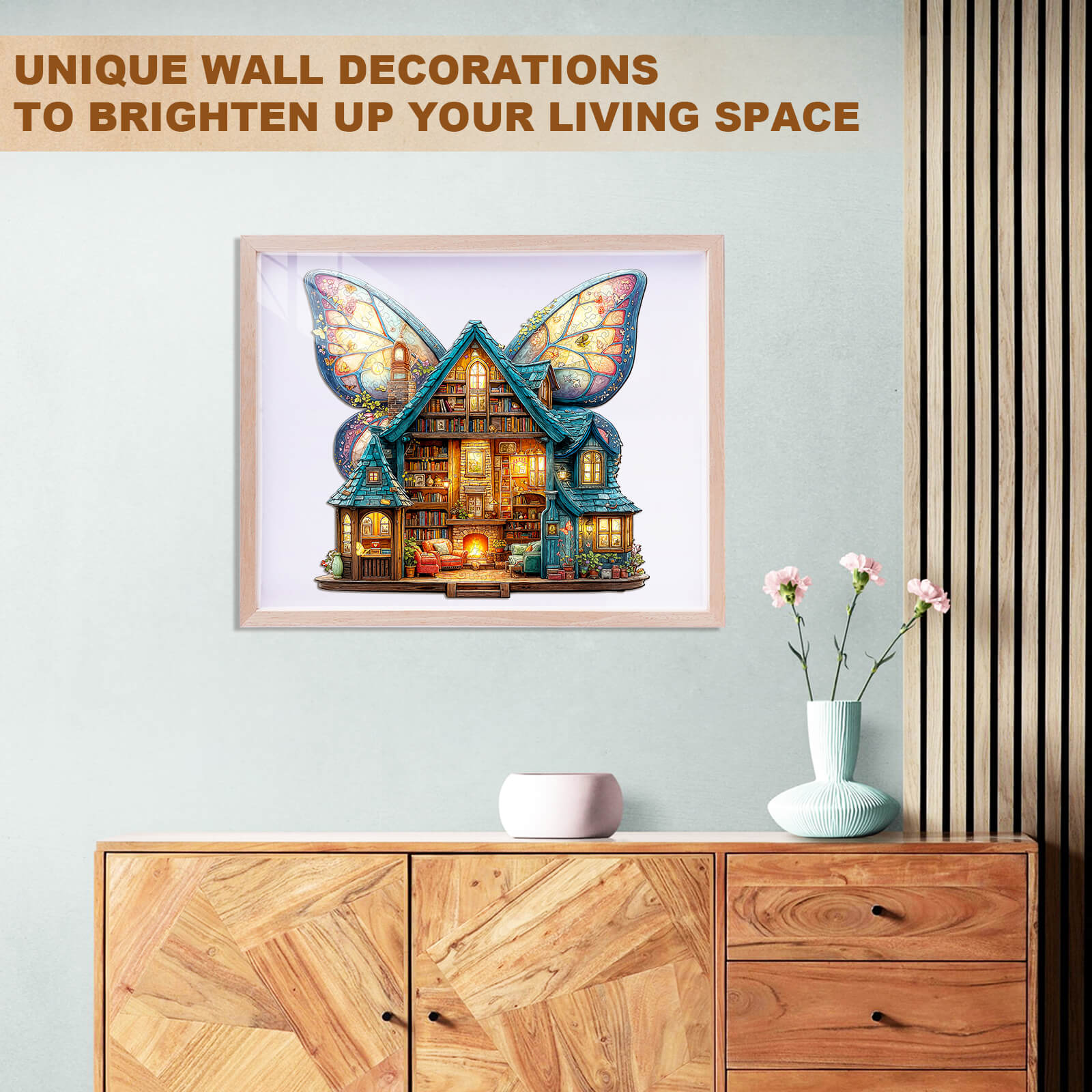 Butterfly Fairy House Wooden Jigsaw Puzzle